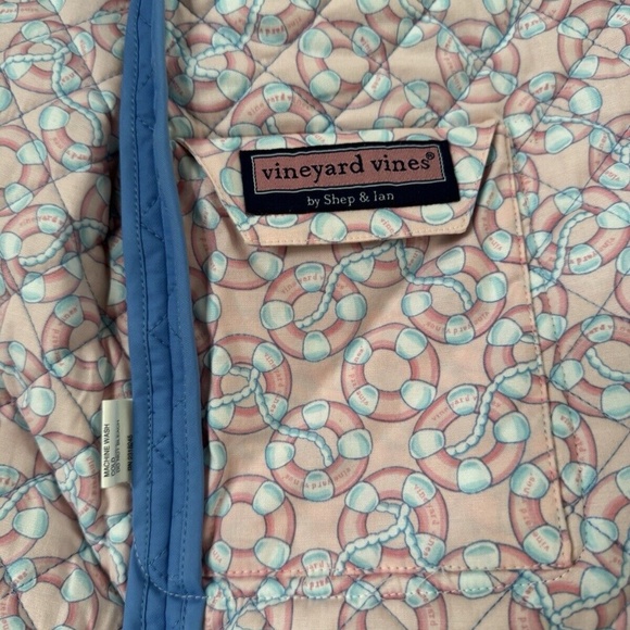 Vineyard Vines Light Blue and Pink Women's Size XS Reversible Quilted Jacket - Picture 4 of 7